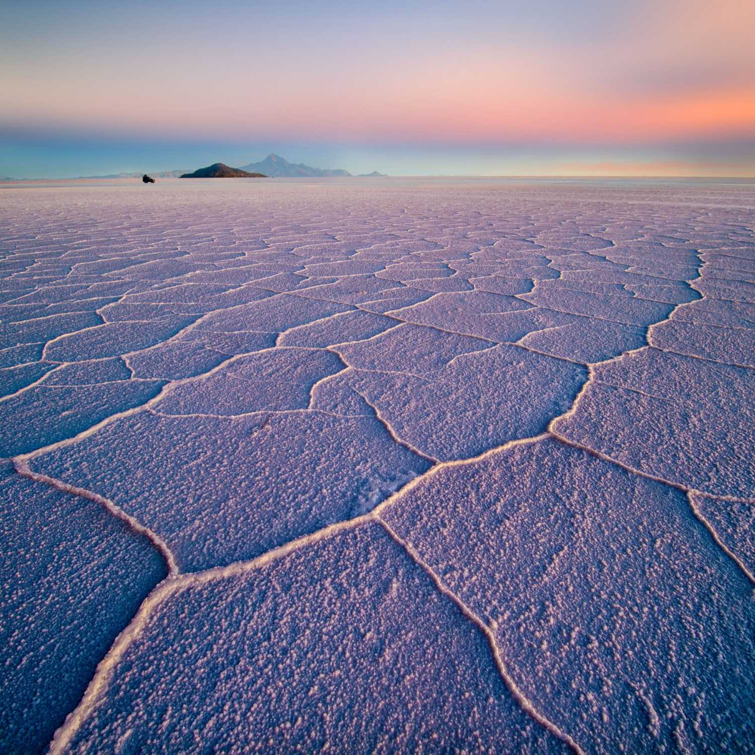 Salar de Uyuni Hexagons at Sunset an award-winning image by Ignacios Palacios