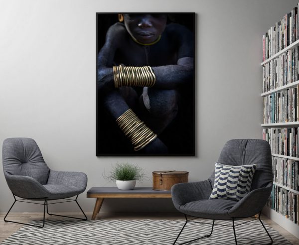 Fine Art Portrait Photograph of a child from the Mursi Tribe by